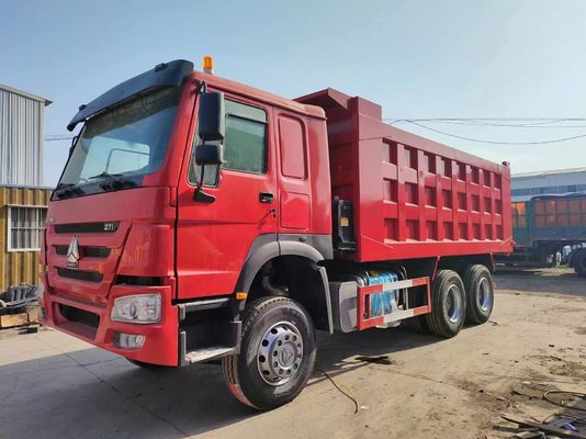 371HP HOWO 6*4 建設用ダンプトラック ティッパートラック レッド トランスポートトラック ≤5席