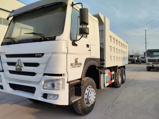 6×4 フロントリフティングスタイル ダンプトラック 351-450HP 中古 シノトラック HOWO 10ホイラー ホワイト