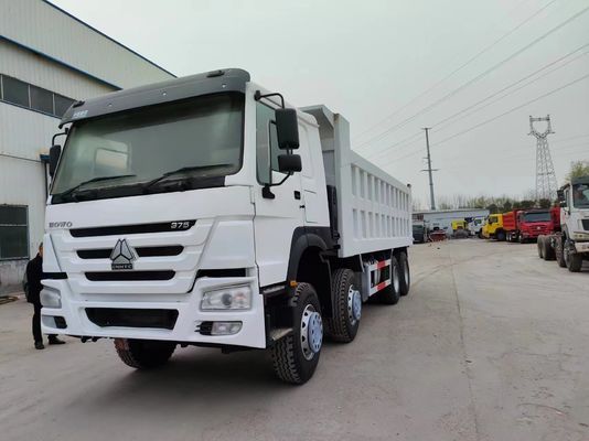 375HP Sinotruk HOWO 8*4 ダンプトラック 中古トラック 12輪 ホワイト 輸送