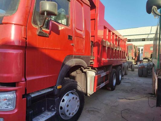 赤色 シノトラック HOWO 6X4 351 450HP ダンプトラック マニュアルトランスミッション 8×4 駆動ホイール