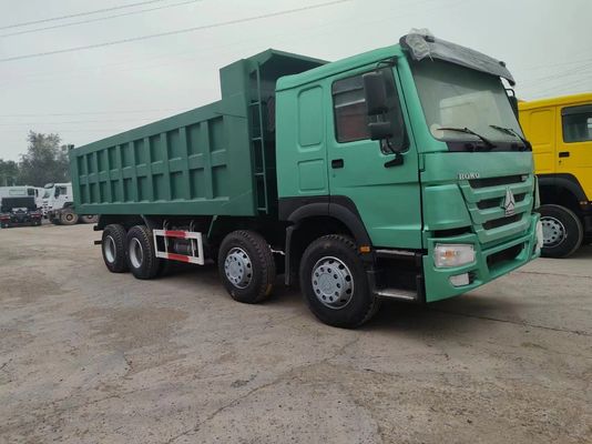 12 タイヤ Sinotruk HOWO 8*4 ダンプトラック 中古トラック 緑色 手動トランスミッション