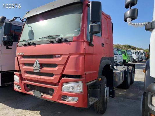 手動トランスミッション HOWO 6*4 トラクター トラック 375HP 371HP 10タイヤ 重荷 トレーラーヘッド