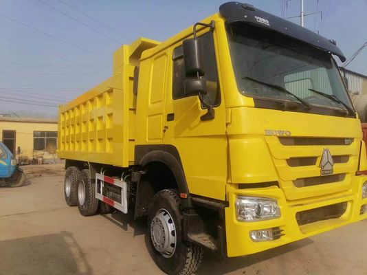 10ホイラー シノトラック HOWO ダンパー トラック 黄色のティッパー 6X4 ダンピング用の鉱山トラック