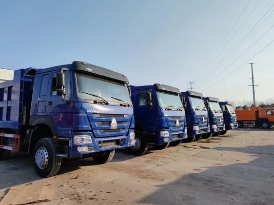 マニュアルトランスミッション 6×4駆動ホイール シノトラック HOWO ブルーダンプトラック 10タイヤ