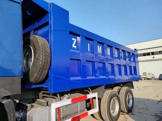 マニュアルトランスミッション 6×4駆動ホイール シノトラック HOWO ブルーダンプトラック 10タイヤ