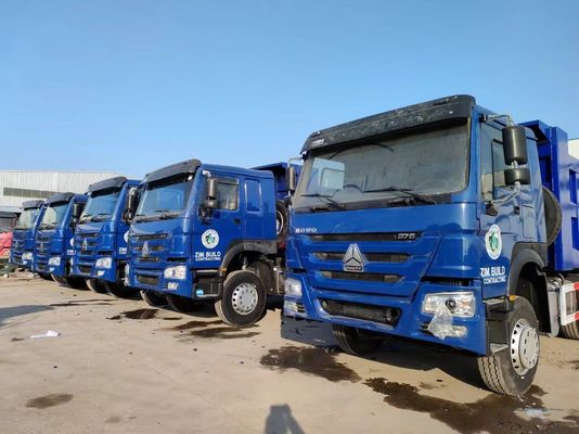 マニュアルトランスミッション 6×4駆動ホイール シノトラック HOWO ブルーダンプトラック 10タイヤ
