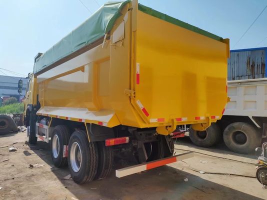 6*4 黄色 U型 傾斜式 トラック 右運転 建設用 ダンプ トラック HOWO シート ≤5