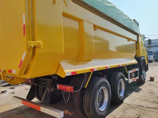 6*4 黄色 U型 傾斜式 トラック 右運転 建設用 ダンプ トラック HOWO シート ≤5