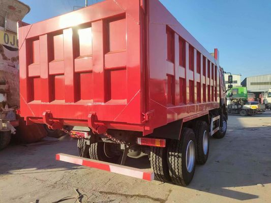10タイヤ レッド HOWO 6*4 ダンプトラックと中古 351-450hp ラジアルデザイン