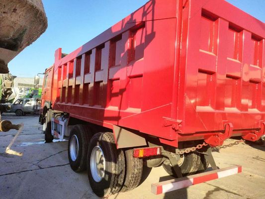 10タイヤ レッド HOWO 6*4 ダンプトラックと中古 351-450hp ラジアルデザイン