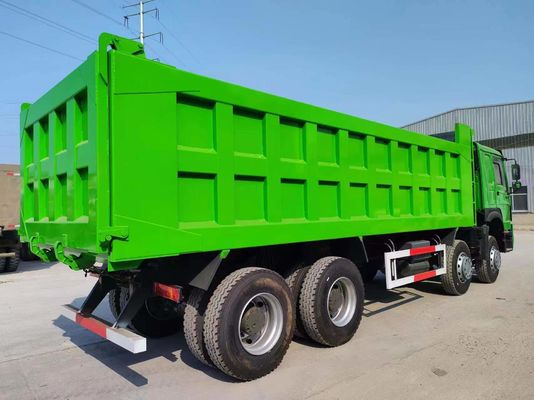 シノトルク HOWO 8*4 ダンプトラック 375HP グリーン カラー 10500 x 2600m x 3400mm