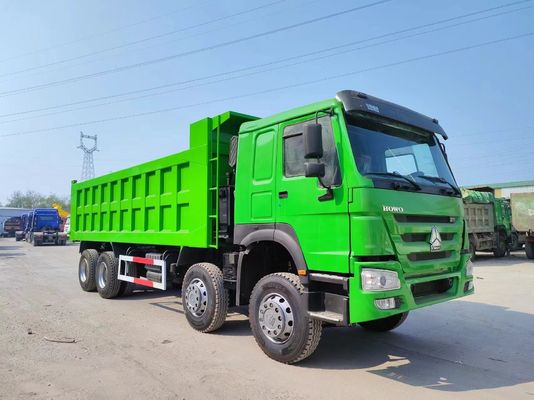 シノトルク HOWO 8*4 ダンプトラック 375HP グリーン カラー 10500 x 2600m x 3400mm