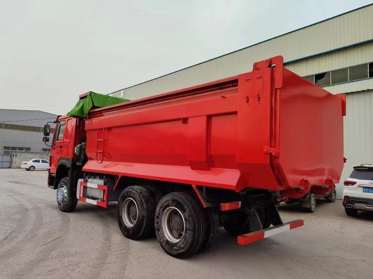 6-8L エンジン容量使用 HOWO ダンプトラック 12 タイヤ ティッパートラック 6X4 赤